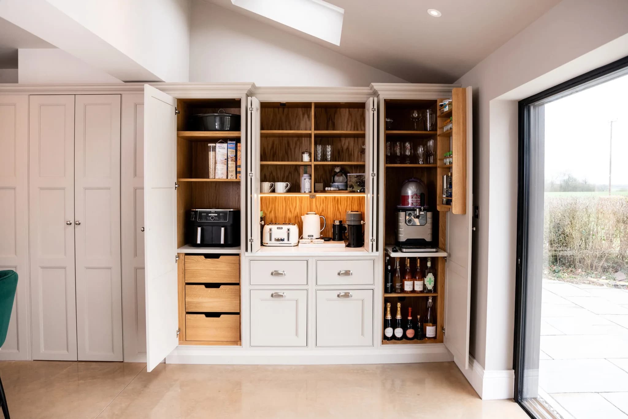 classic in-frame square beaded bespoke shaker kitchen much hadham - handmade kitchen company essex (44)-4