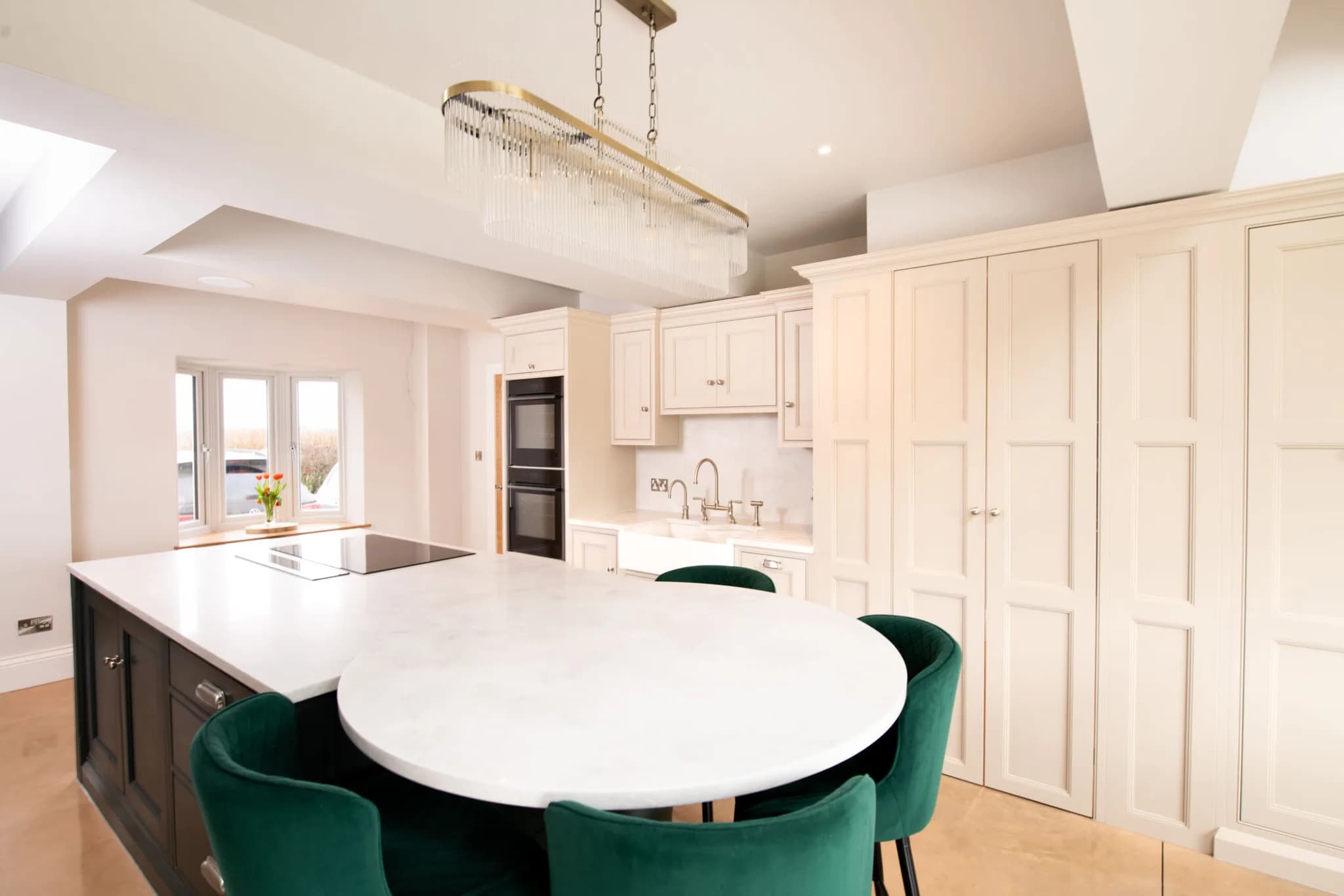 classic in-frame square beaded bespoke shaker kitchen much hadham - handmade kitchen company essex (6)-2