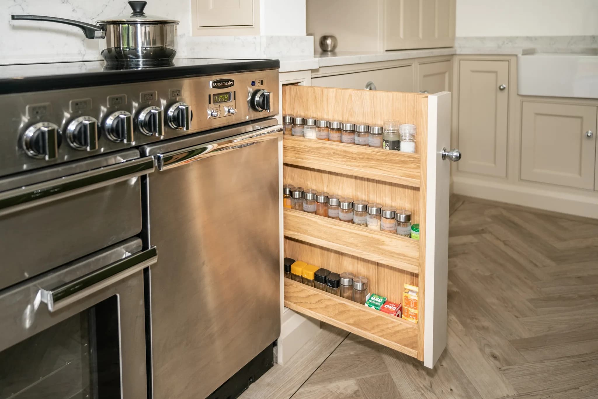 Bespoke Spice Drawers and Spice Racks