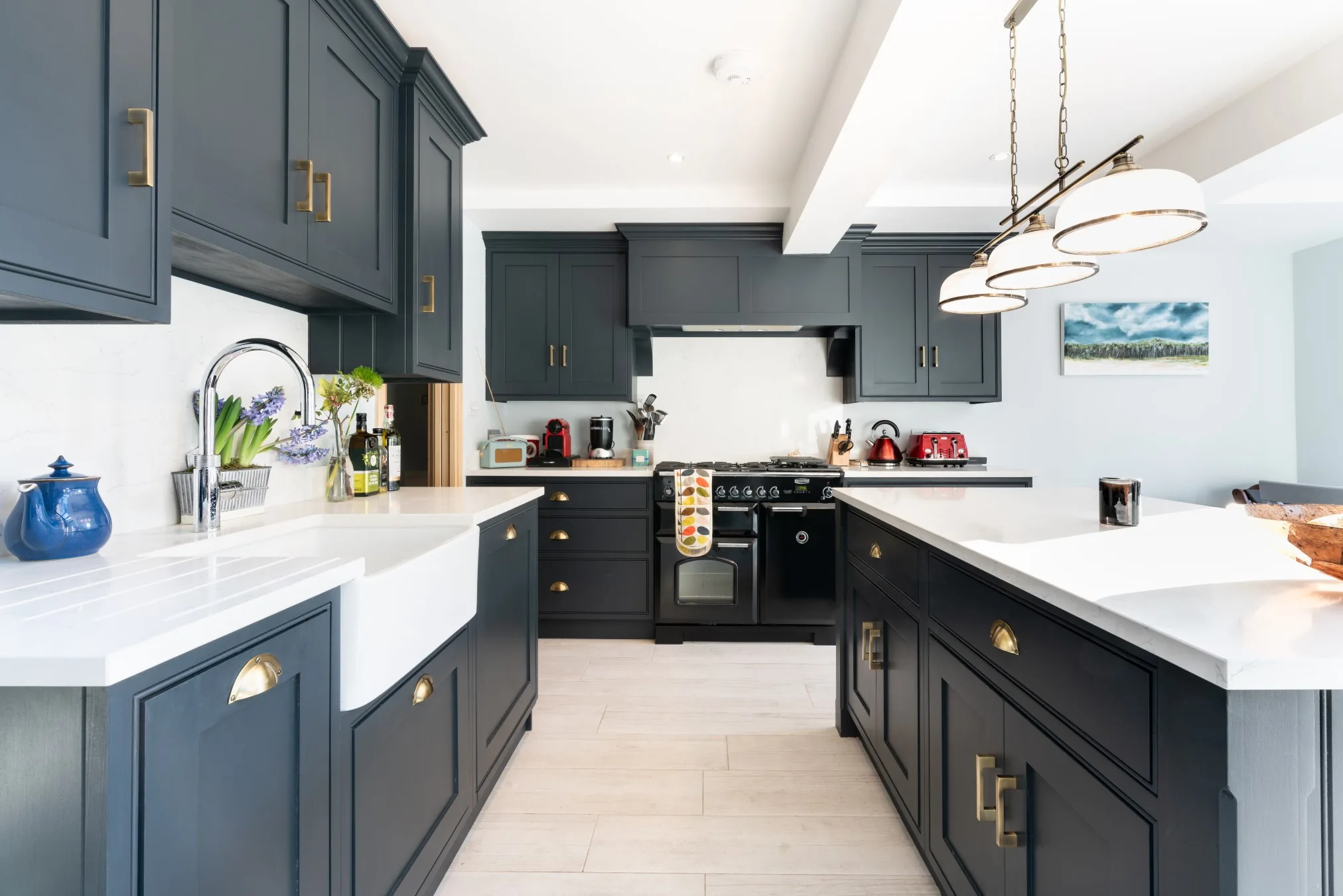blue classic shaker kitchen harringay handmade kitchen company essex 5