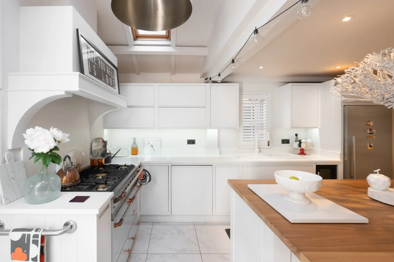 contemporary in frame slab front handmade kitchen 5