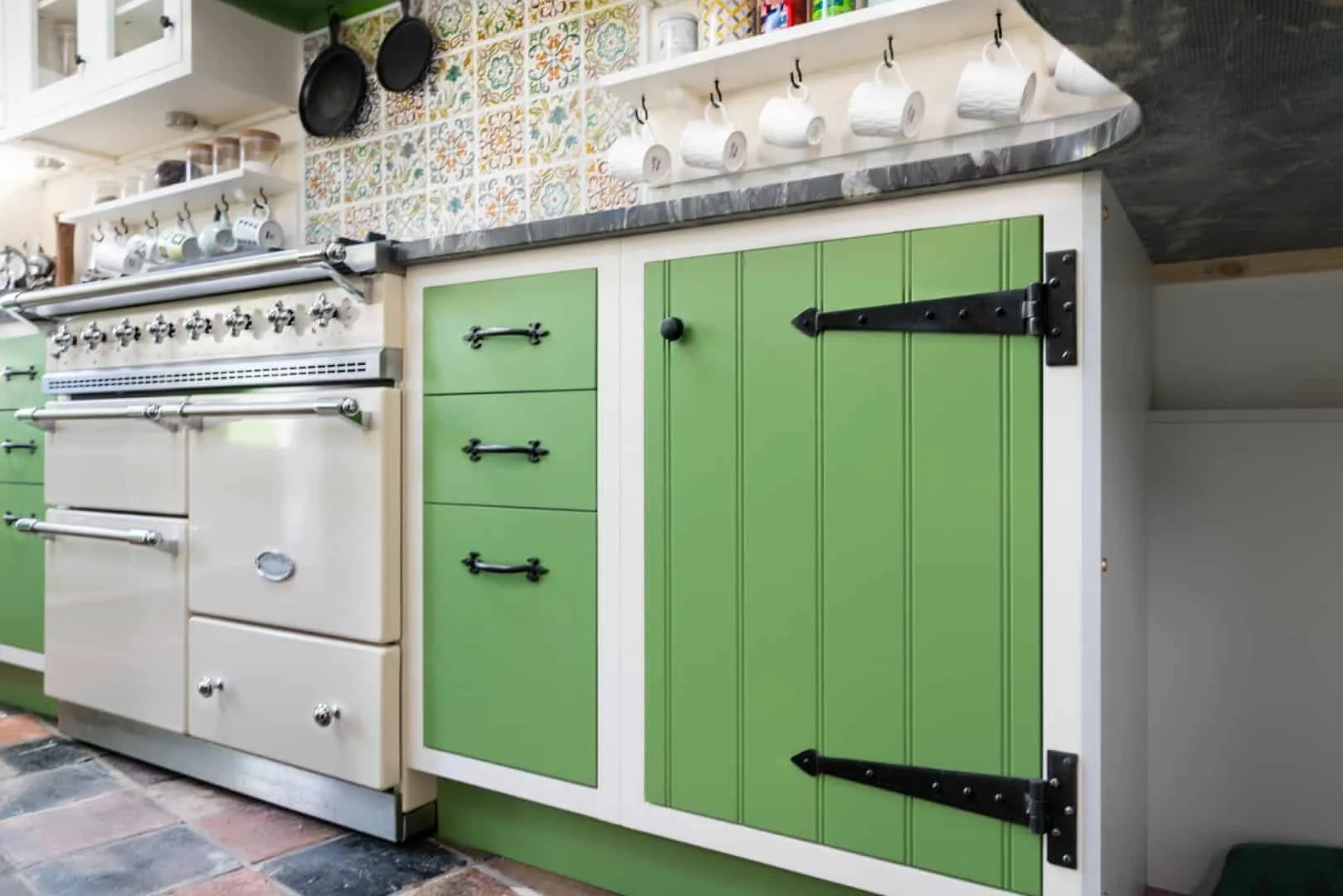 green traditional shaker kitchen handmade kitchen company